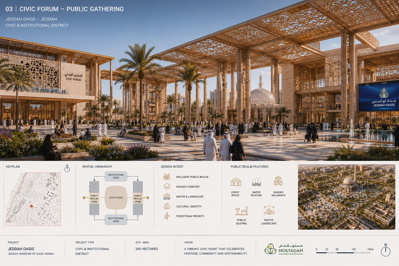 the Kingdom Oasis Civic & Institutional District — Public Gathering